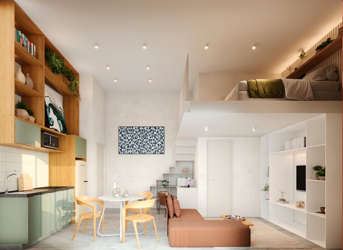 Loft com 1 Quarto, 33 m² e 1 Vaga na Zona 01 - Maringá/PR
