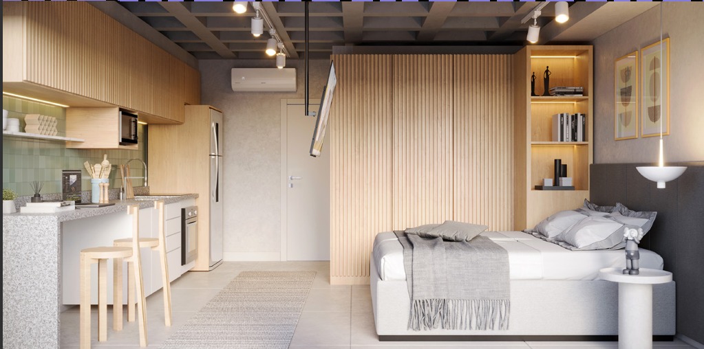 Loft 1 Quarto, 28 m² e 1 Vaga na Zona 01- Maringá/PR