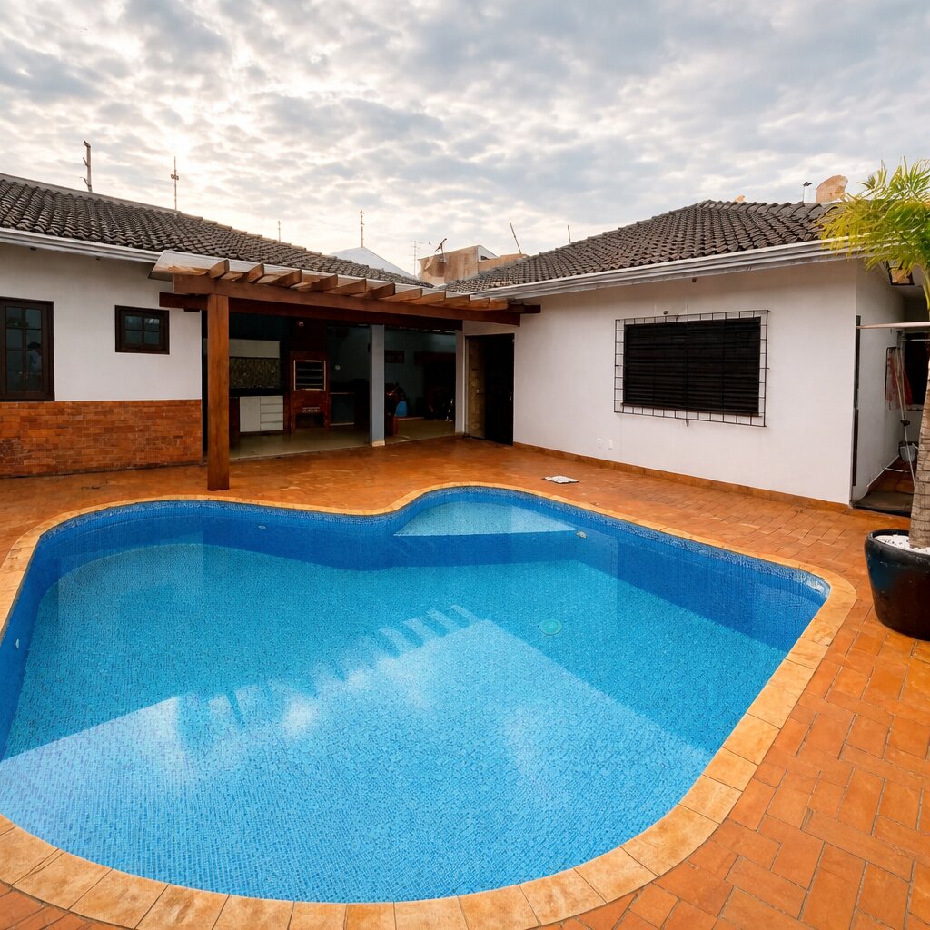 Piscina, área gourmet e casa mobiliada: more com conforto no Jardim Dias I !
